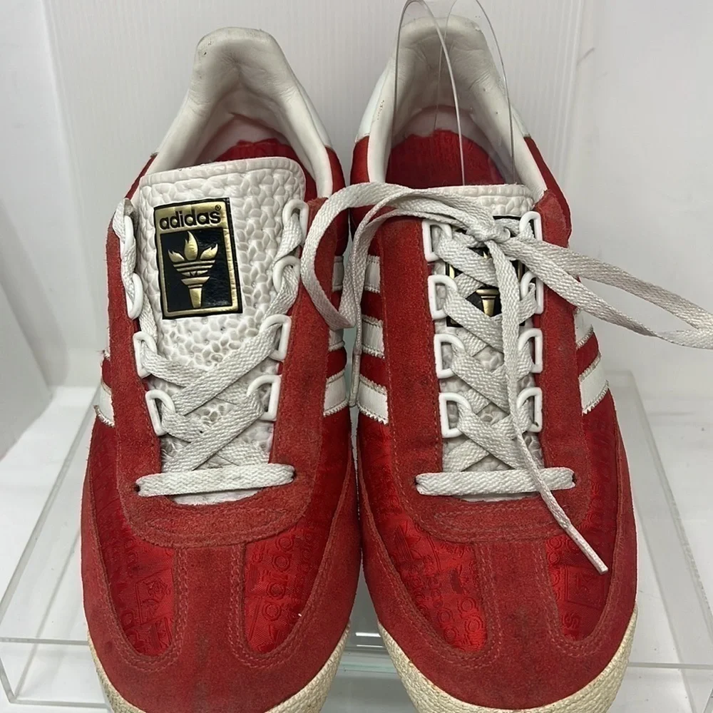 Men’s Adidas Sz 9 Red White SL 76 Munich 72 Rare 2008 Samba Athletic Track Shoes